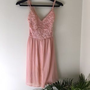 Blush bridesmaid dress